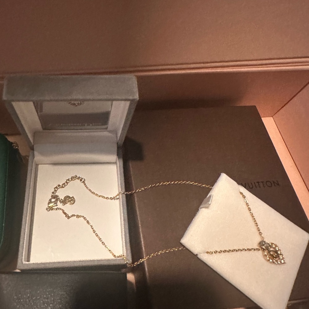 Vintage DIOR heart necklace gold tone Christian Dior necklace pendant necklace - Picture 14 of 15